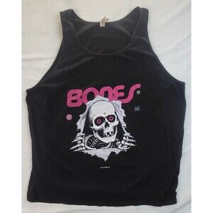 Powell Peralta Bones Brigade Mens XL Tank Top BLK Skateboarding Skeleton Skater